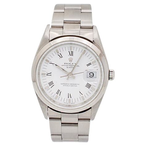 rolex white roman|Rolex oyster steel watch.